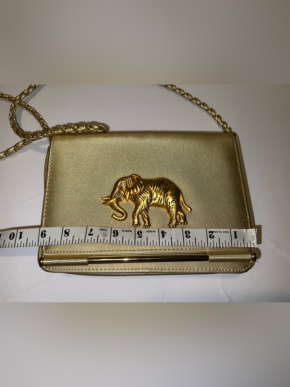 Vintage Elephant Golden Crossbody Bag - Picture 11 of 11